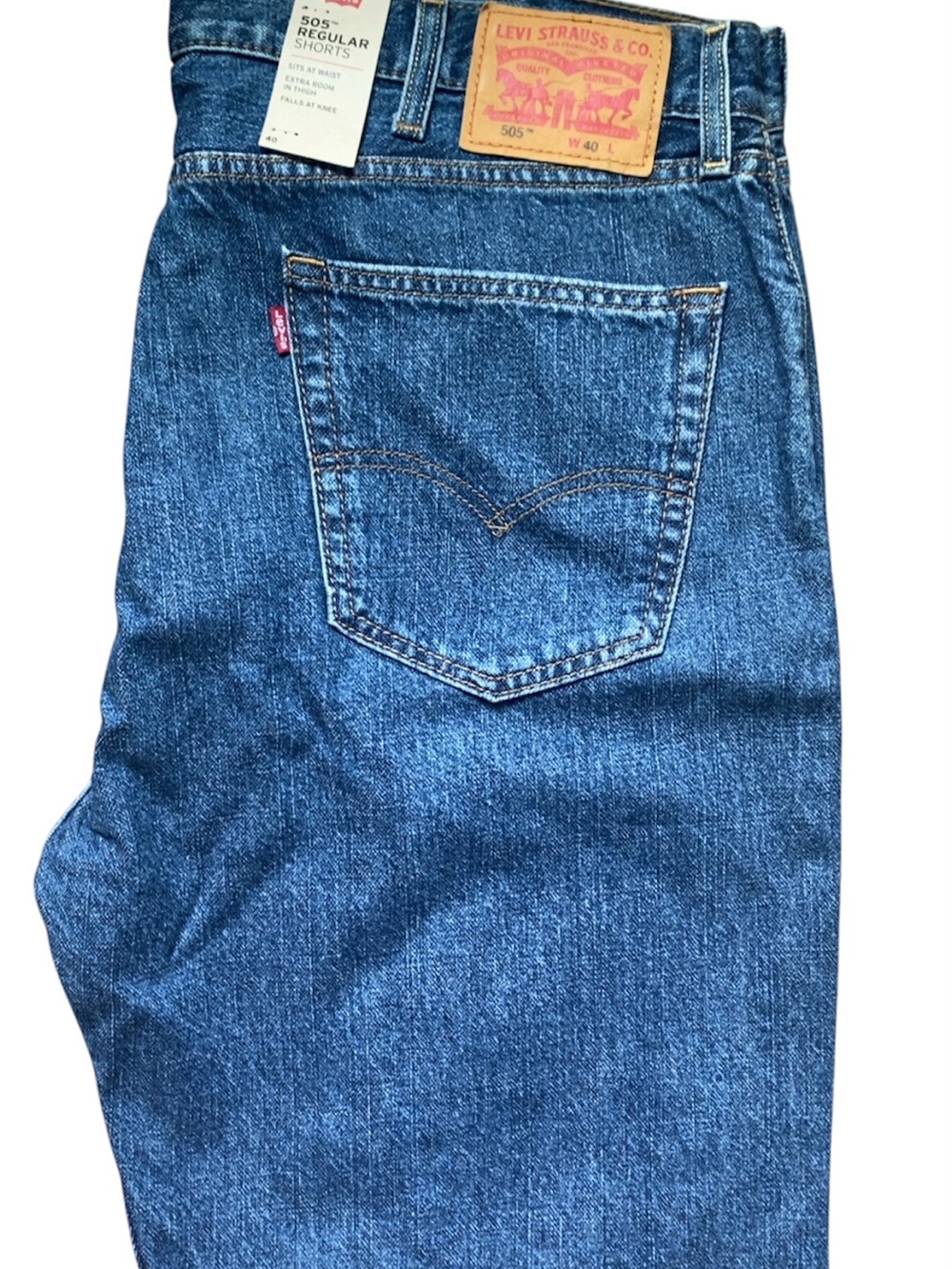 NWT Levi's 505 Regular Men's Blue Denim Shorts Size 40